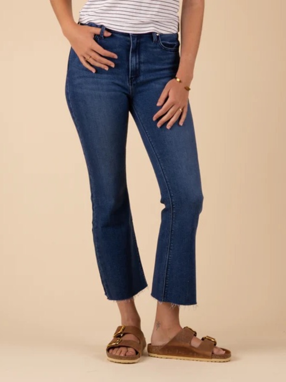 Just Black Deep Blue Bootcut/Flare Ankle Jeans